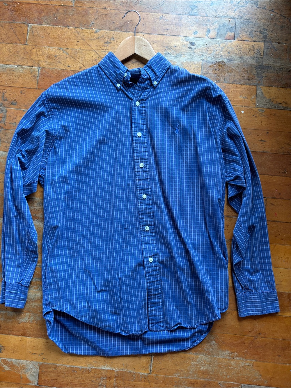 Polo by Ralph Lauren Blue Windowpane Button-Down Shirt